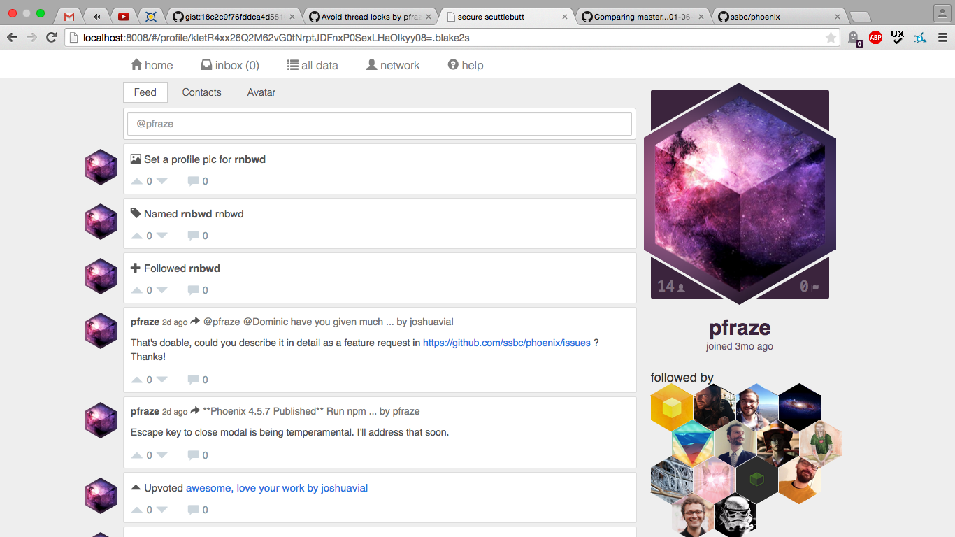 Phoenix profile screen screenshot